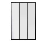 Toilinux - Miroir XXL style verrière en 3 parties en métal - Noir Noir G