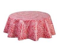 Toilinux - Nappe en toile cirée ronde Eloa - Diam. 150 cm - Rouge