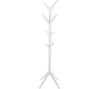 Toilinux - Porte-manteau sur 4 pieds en MDF avec 8 accroches - Blanc - Gary Blanc G