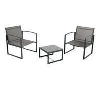 Salon De Jardin Duo En Textaline Madrid - Gris Foncé Gris