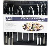 Toilinux - Service fruits de mer 8 pièces - Maître Chef Gris G