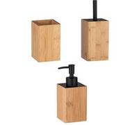 - Set accessoires de salle de bain design bambou Padua - Marron - Padua