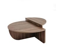 Toilinux.com Table Basse 2 demis-Cercles en Panneaux de Particules Diam.90cm