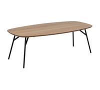 Toilinux - Table basse allongée bois et métal HALDOR - Beige