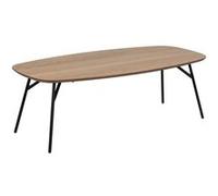 Toilinux - Table basse allongée bois et métal HALDOR - Beige - HALDOR Marron G