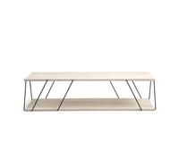 Toilinux - Table basse contemporaine effet travertin - Beige G