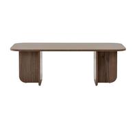 Toilinux - Table basse design effet bois foncé LEANDRO - Marron