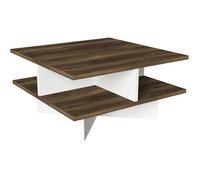 Wooden Art Coffee Table Hamton Blanc Noyer