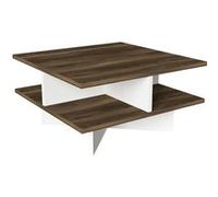 Toilinux - Table basse design scandinave Hamton - L. 60 x H. 31 cm - Marron noix - Hamton Marron G