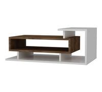 Toilinux - Table basse design scandinave Spring - L. 90 x H. 35 cm - Blanc - Spring Blanc G