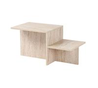 Toilinux - Table basse effet travertin HARMONY - Beige