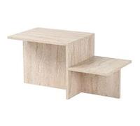 Toilinux - Table basse effet travertin HARMONY - Beige - Harmony Beige G
