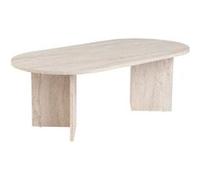 Toilinux - Table basse effet travertin SABLE - Beige - Sable Beige G