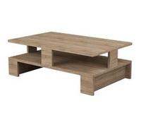 Toilinux - Table basse en panneaux mélaminés L.80 cm - Beige - Mansu Beige G