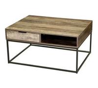 Toilinux - Table basse Joya avec 1 tiroir et 1 niche de rangement - Joya Beige G