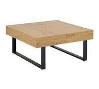 Toilinux - Table basse MDF et métal - Marron et Noir - Paradise Marron G