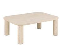 Toilinux - Table basse rectangulaire effet travertin GÖRAN - Beige - GÖRAN Beige G