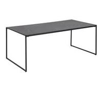 Toilinux - Table basse rectangulaire en mélaminé et métal - L.120 cm x H. 48 cm - Noir - Félice Noir