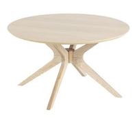 Toilinux - Table basse ronde en MDF - Beige - Dune Beige