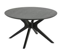 Toilinux - Table basse ronde en MDF - Noir - Dune Noir G