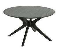 Toilinux - Table basse ronde en MDF - Noir - Dune Noir G