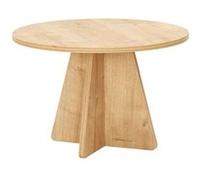 Toilinux - Table basse ronde Valence en bois - Beige - Valence Beige G