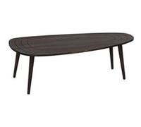 Toilinux - Table basse Théodore en bois massif - Gris foncé - Théodore Gris foncé G