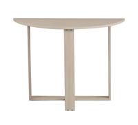 Toilinux - Table console 2-en-1 forme demi-lune MARBELLE - Beige