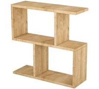 Toilinux - Table d'appoint en Mélaminé H.60cm - Marron - Life Marron
