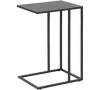 Toilinux - Table d'appoint ou bout de canapé en MDF et métal - Noir - Sireine Noir