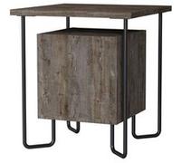 Toilinux - Table de chevet design Acres - L. 40 x H. 45 cm - Marron foncé - Acres Marron