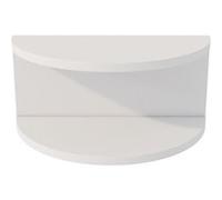 Toilinux.com Table de Chevet Suspendue Forme Demi Lune Camelia - Blanc