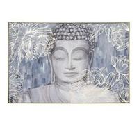 Toilinux - Toile imprimée encadrée Bouddha effet alu - 60 x 90 cm Multicolore G