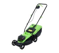 toilmua Tipe à pelouse électrique sans fil, pelouse avec batterie et chargeur - 1600W 2 heures Runtime 30L Tanque d'herbe Batter UE