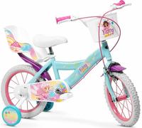 TOIMSA Vélo d'enfant 14" FAIRY MAGIC pour 4+ enfants avec roues latérales d'apprentissage