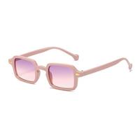 TOIPASTN Lunettes de soleil ovales vintage pour femme et homme, verres UV400 (rose-violet)