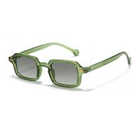TOIPASTN Lunettes de soleil ovales vintage pour femme et homme, verres UV400 (vert-vert)