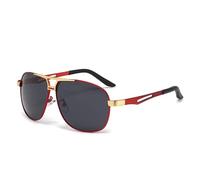 TOIPASTN Lunettes de soleil polarisées de luxe pour hommes, photochromiques, antireflet (rouge polarisé)