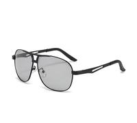 TOIPASTN Lunettes de soleil polarisées de luxe pour hommes, photochromiques et antireflets (noires)