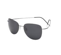 TOIPASTN Lunettes de soleil polarisées sans monture en alliage de titane ultralégères pour hommes et femmes (ZP2117-C1)