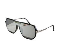 TOIPASTN Lunettes de soleil tendance monobloc effet miroir pour femme, style vintage (revêtement argenté)