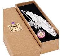 Toirxarn -Marque-page plume en métal, Cadeaux d'anniversaire Pour la Saint-Valentin pour Femmes Filles sa Petite amie Enseignant Maman Grand-mère et Femme