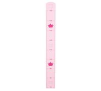 Toise Bébé En Bois Roba - Modèle Krone - Échelle Jusqu'à 150 Cm - Motif Couronne - Rose Rose