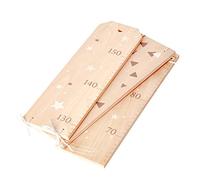 Toise en bois pliable, inscriptible, déco recto/verso (étoiles ou triangles blancs et taupe) pour chambre bébé et enfant