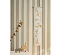 Toise enfant en coton motif animaux beige TU