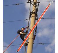 Toise isolée for l'alimentation électrique, haute tension, for l'arpentage de chantier, sections 5, 6, 8, 9, 11 et 13(49.2ft(15m)-11 sections)