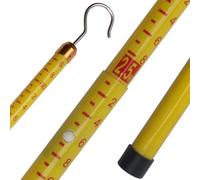 Toise isolée réglable, perche professionnelle multi-usages hautetension avec crochet, Équipement Mesure Et Sac Transport Pour Monteurs Lignes Et Télécoms(Yellow,12m/39.3ft)