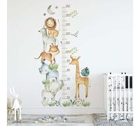 Toise Murale Enfant, 60-160 cm Autocollant Mural Toise pour Enfants, Stickers Muraux Enfants Animaux de la Foret, Sticker Mural Mesure de Hauteur, Toise Enfant pour Chambre Enfant Décoration