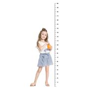 Toise Murale Enfant - Autocollant Mesure De Hauteur | Diagramme de Croissance Bébé | Règle Stickers Muraux en PVC, Décoration Amovible pour Chambre d'Enfant et Maternelle, Style Minimaliste Noir Půr