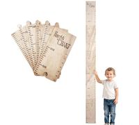Toise Murale Enfant, Toise pour Enfant en Bois,Règle de Croissance Amovible et Suspendue, Bâton de Mesure Pour Enfants, 60-210 cm, Convient pour Décorer les Salons Familiaux et les Chambres d'Enfants